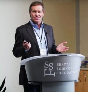 Dr. J. Patrick Johnson speaking at the Seattle Science Foundation