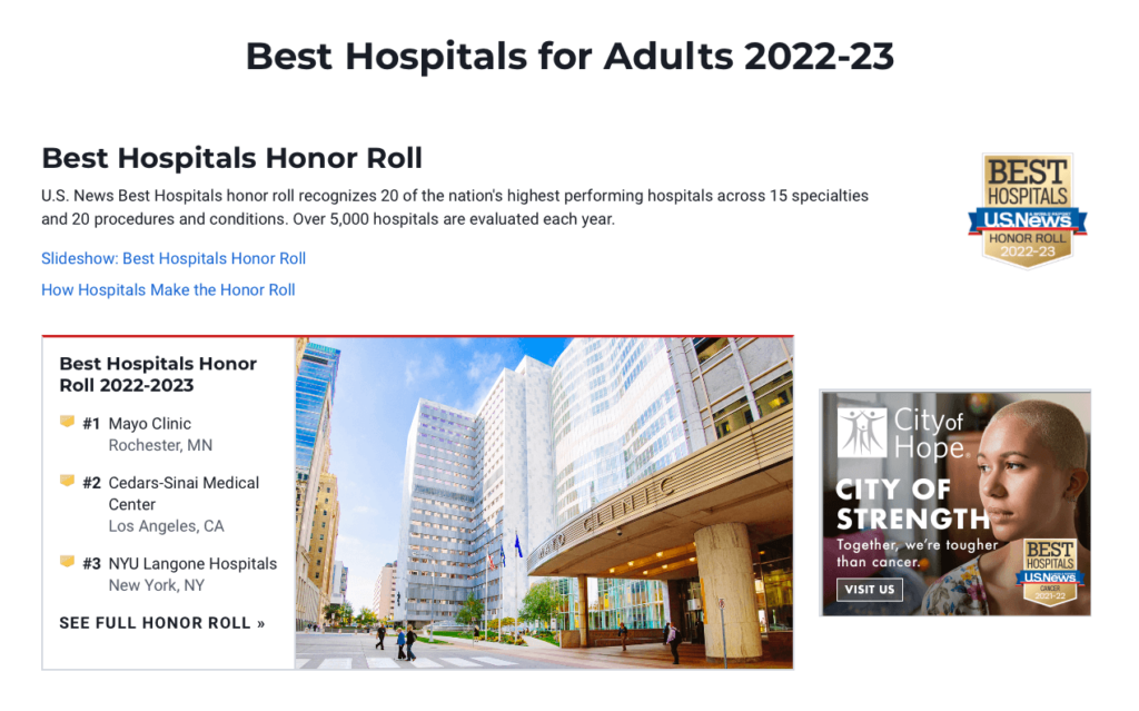 CedarsSinai Ranked One of America's Best Hospitals The Spine